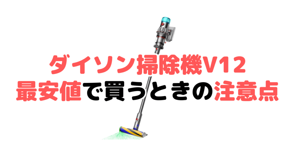 ダイソン掃除機V12(sv46ff)を最安値で買うときの注意点