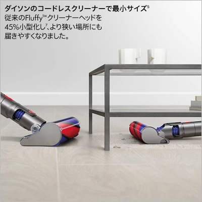 ダイソンマイクロオリジンのヘッドは従来品よりも45％小さい